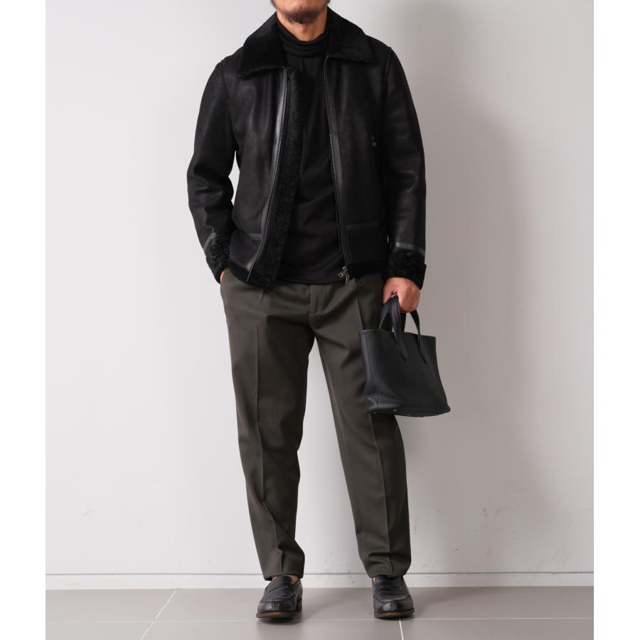 EMMETI｜エンメティ】ORWELL SP MOUTON ムートン ブラック 黒 メンズ