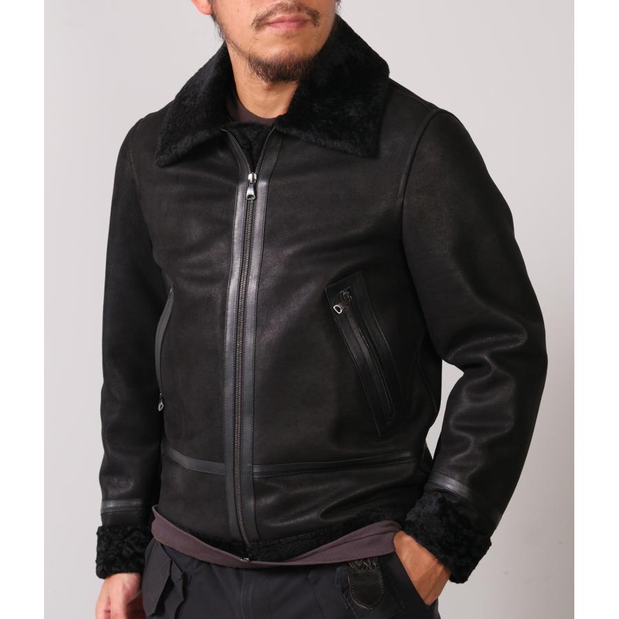 EMMETI｜エンメティ】ORWELL SP MOUTON ムートン ブラック 黒 メンズ