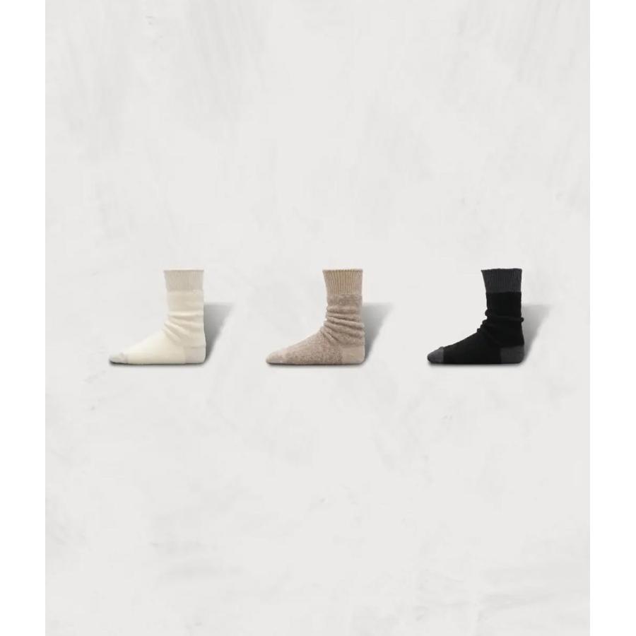 【SHOWATABE｜ショウワタベ】Baby Alpaca ＆ Merino Wool Socks | 2nd Collection　ソックス　靴下　ホワイト　ブラック　ベージュ【sw-19】 | 