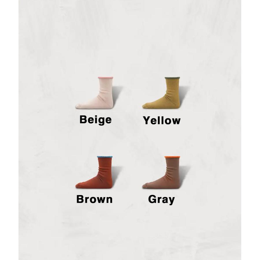 【SHOWATABE｜ショウワタベ】Washable Wool Double-Faced Pile Socks　ソックス　靴下　ベージュ　イエロー　ブラウン　グレー【sw-22】 |  | 05