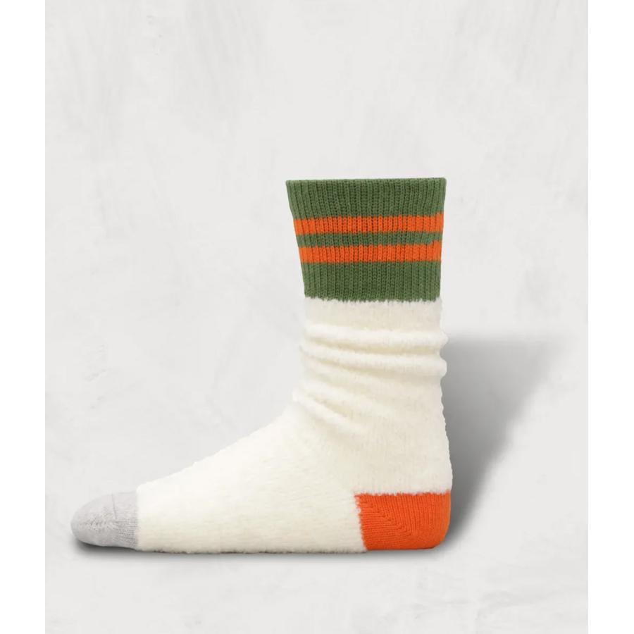 【SHOWATABE｜ショウワタベ】Alpaca Boucle Socks | Stripes　ソックス　靴下　エクリュ　モカ　ダークブラウン　ネイビー【sw20】 |  | 02