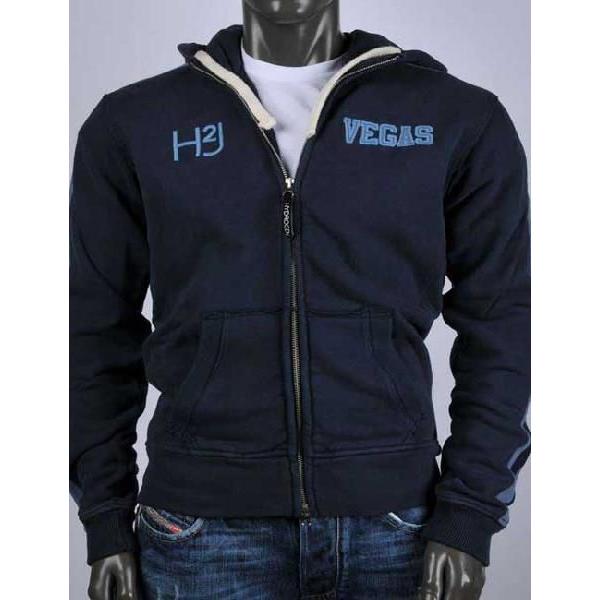 正規激安 ハイドロゲン ネイビー メンズ ジップアップパーカー Hydrogen トップス