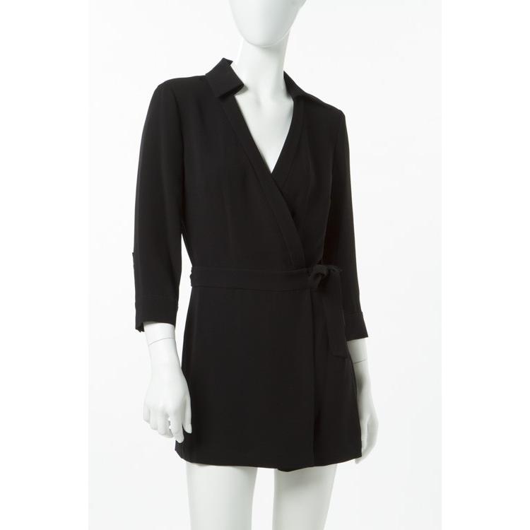 新座買蔵 17年春夏新作 ダイアンバンファステンバーク Diane Von Furstenberg ワンピース 長袖 ガウン風 レディース Se00 ブラック 17ss Sale 完売しました Www Superavila Com