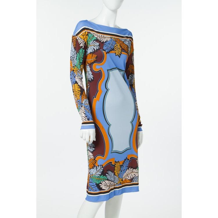 17年春夏新作 エミリオプッチ Emilio レディース Pucci ワンピース 長袖 ひざ丈ワンピース