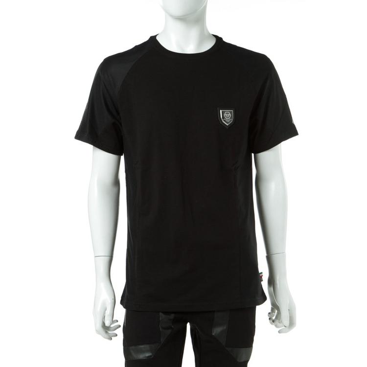 17年春夏新作 フィリッププレイン 半袖 Philipp Plein Tシャツ 半袖 メンズ ブラック ブラック Mtk0272 メンズファッション 17ss Sale メンズ 丸首 Viaspiga P17c お得品