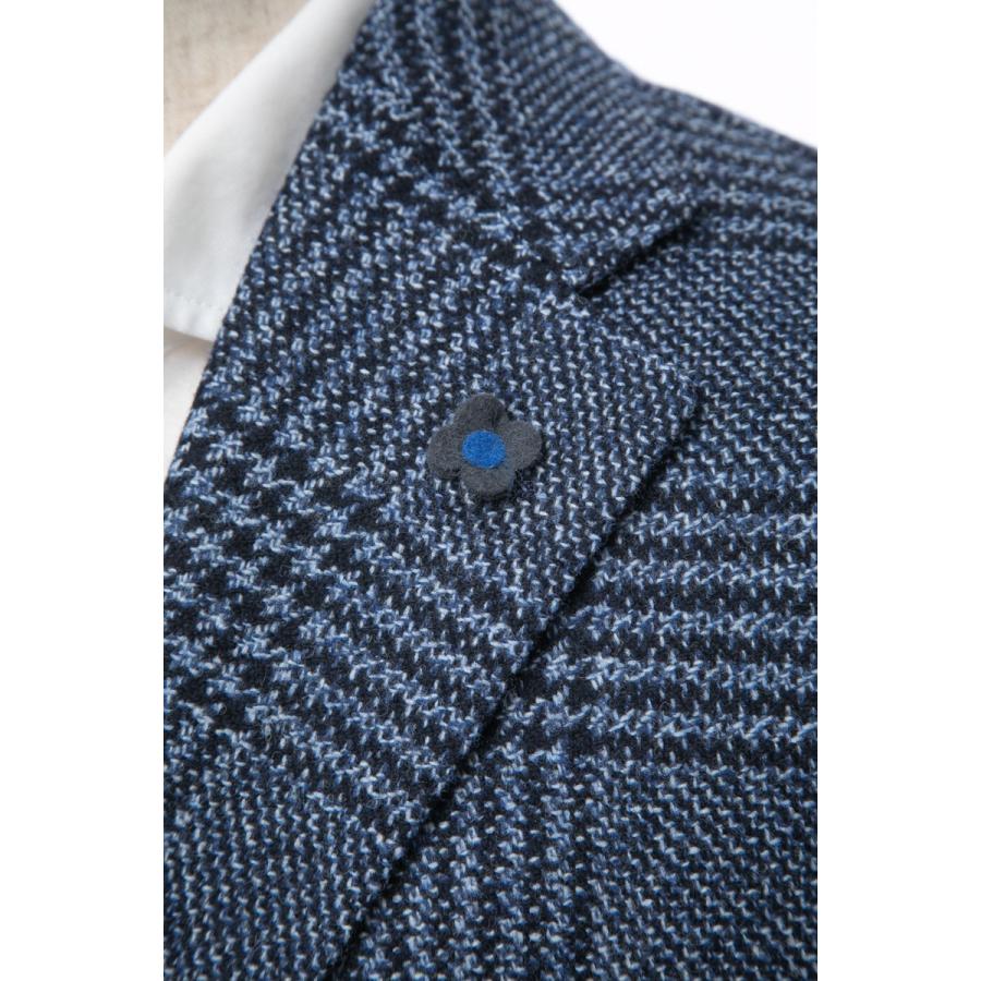 【２点セット】 ラルディーニ LARDINI ジャケット シングル サイドベンツ ノッチドラペル グレンチェック メンズ IL0557AE 49561 ブルー 【CEG1556371139】(56628円)