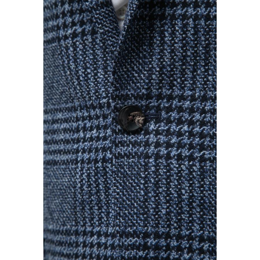 【２点セット】 ラルディーニ LARDINI ジャケット シングル サイドベンツ ノッチドラペル グレンチェック メンズ IL0557AE 49561 ブルー 【CEG1556371139】(56628円)