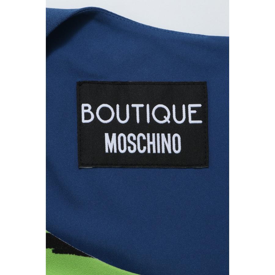 短納期 早者勝ち ブティック モスキーノ Boutique Moschino ワンピース ドレス ノースリーブ レディース Ha0446 4 ブルー 日本正規品 Gestion Etechnologies Shop