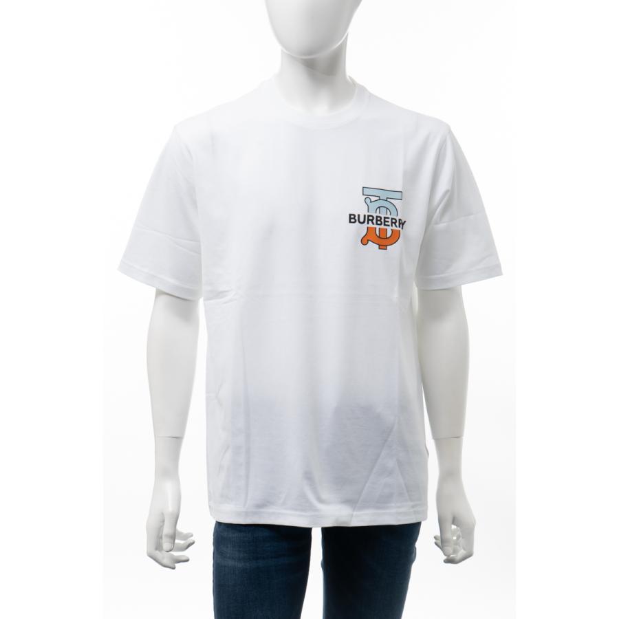 バーバリー Tシャツ 半袖 Tシャツ カットソー 丸首 ホワイト バーバリー クルーネック ホワイト