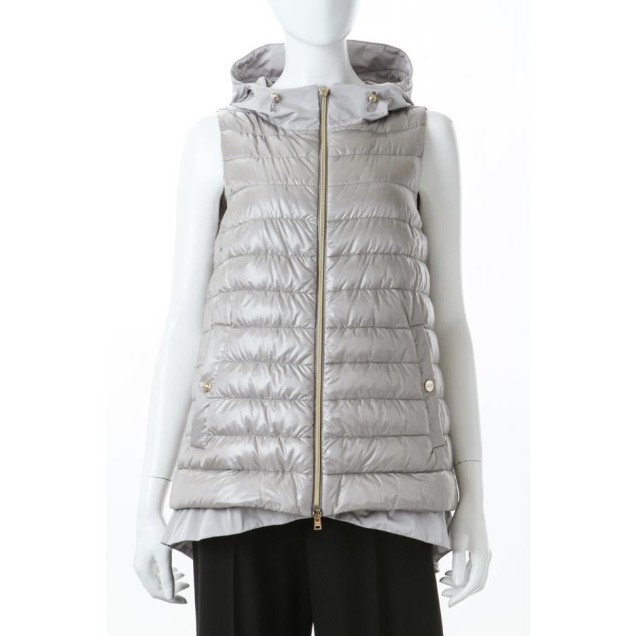 ヘルノ ダウンベスト グレー レディース Pi1248d ダウンベスト 21年春夏新作 117 グレー Herno 21年春夏新作 Viaspiga