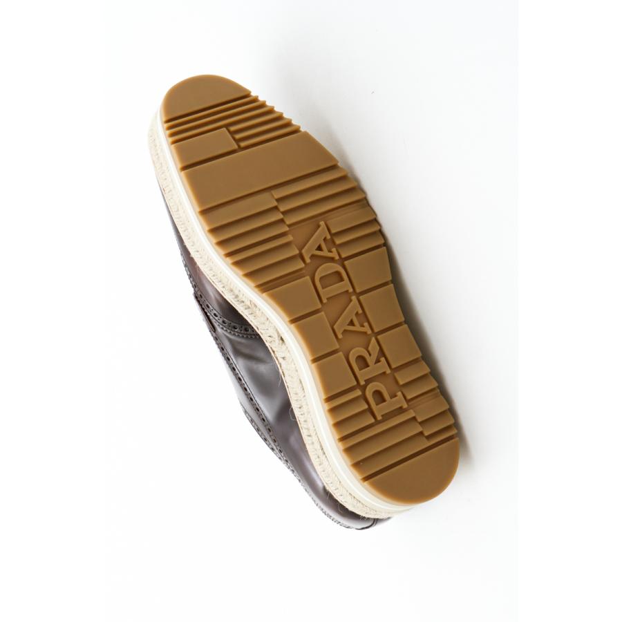 【数量限定アウトレット品】 プラダ Prada シューズ ローファー ウィングチップ 厚底 靴 メンズ 2EG015 P39 ブラウン 2021年春夏新作 【VQL1100049184】(40025円)