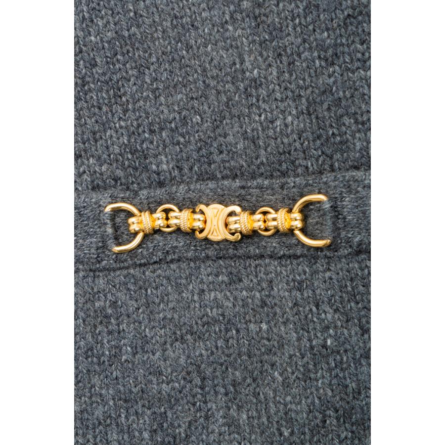 【ラスト1点】 セリーヌ セーター ニット Vネック 2A79J384D.09GM レディース 2A79J384D グレー CELINE 2021年春夏新作 【2086038841】(75900円)