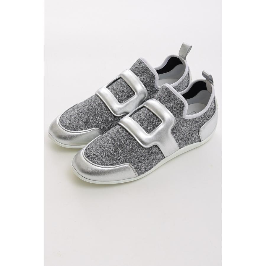 夏の大セール ロジェ ヴィヴィエ スニーカー ローカット スリッポン ファッション 靴 Rvw レディース Rvw K11 Vivier ロジェ シルバー Roger Vivier Viaspiga 特別販売 の