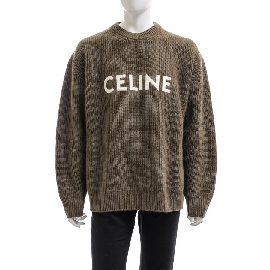 セリーヌ セーター ニット 丸首 クルーネック メンズ 2A19R205O カーキ