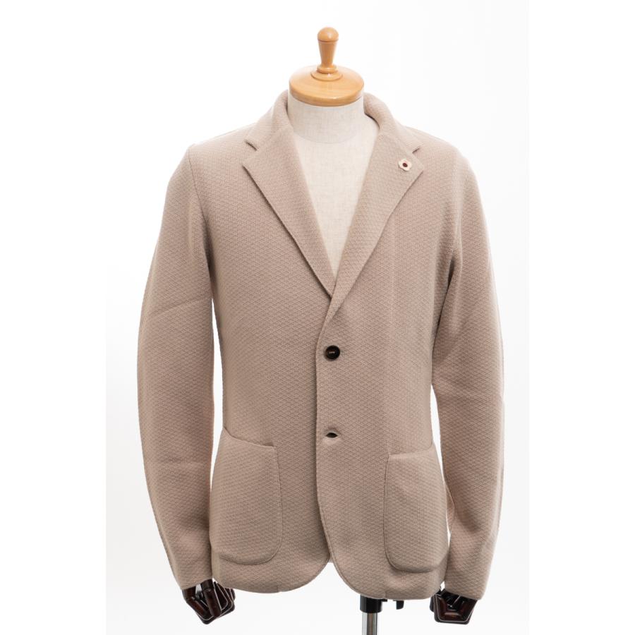 ラルディーニ メンズファッション ジャケット ニットジャケット メンズ Emljm70 Em ベージュ Lardini 22年春夏新作