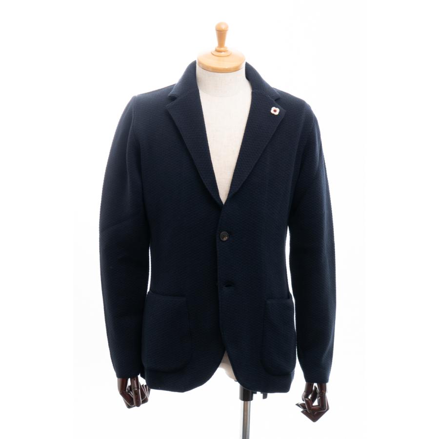 ラルディーニ ジャケット ラルディーニ ニットジャケット メンズ ネイビー Emljm70 Em ファッション ネイビー Lardini 22年春夏