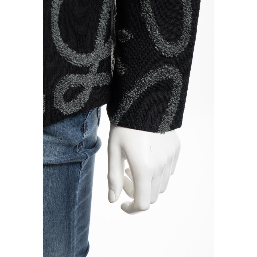 中古品 ロエベ セーター ニット 丸首 クルーネック H526Y14KAS ストライプセーター リラックスフィット メンズ H526Y14KAS ブラック Loewe 2022年春夏新作 【OCQ1543060776】(56144円)