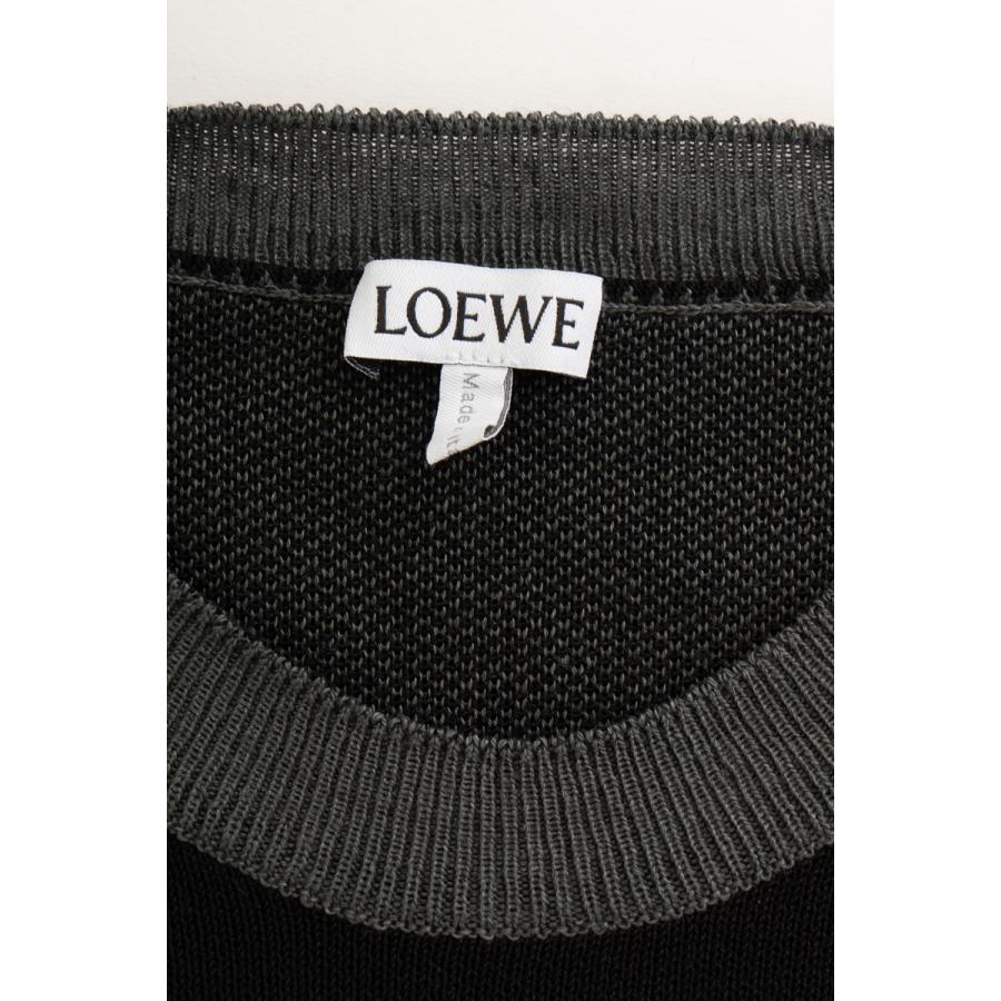 中古品 ロエベ セーター ニット 丸首 クルーネック H526Y14KAS ストライプセーター リラックスフィット メンズ H526Y14KAS ブラック Loewe 2022年春夏新作 【OCQ1543060776】(56144円)