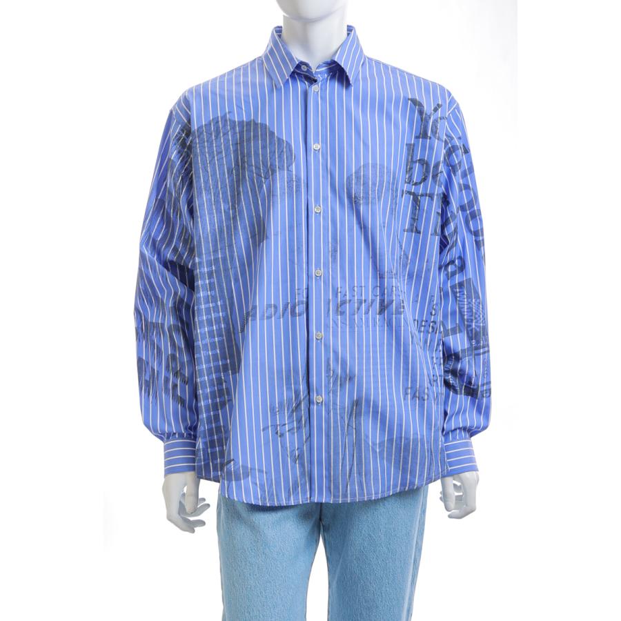 高品質 エムエスジーエム シャツ ストライプシャツ 長袖 2740me12x メンズ 2740me12x ブルー ホワイト Msgm ショップ売上の減少 Mukukuzvi Co Zw