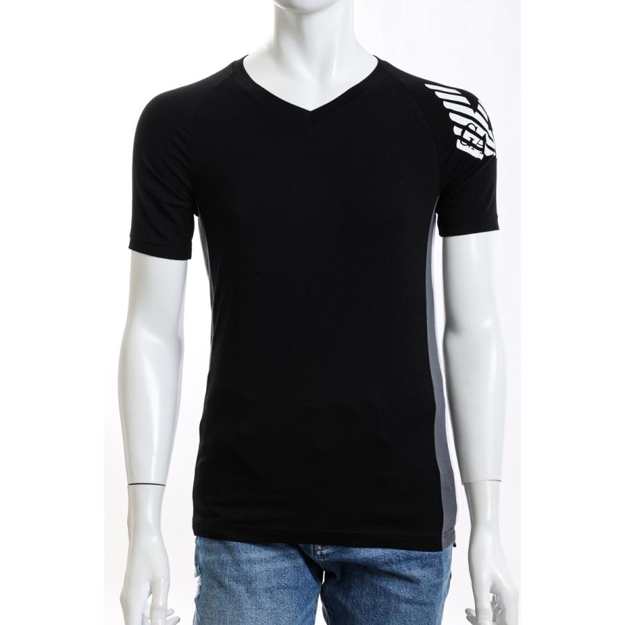 エンポリオアルマーニ Ｔシャツアンダーウェア 半袖 Vネック メンズ 111760 2R725 ブラック Emporio Armani 2022年春夏新作