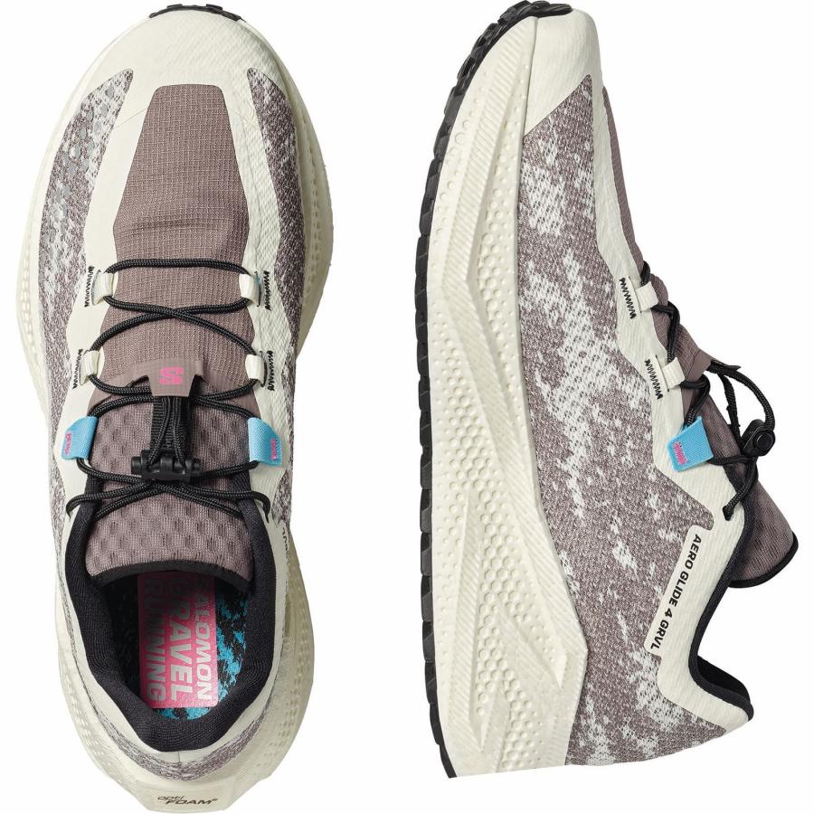 あすつく対応 サロモン SALOMON AERO GLIDE 4 GRVL VANILLA ICE/BLACK/IRON L49174900 エアログライド4 グラベル メンズ ランニングシューズ 靴の画像