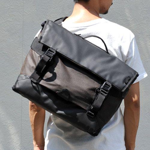 バッグジャック Bagjack Next Level Messenger M Black Body waxed Brown ネクスト レベル メッセンジャーバッグ 通勤 通学｜vic2｜02