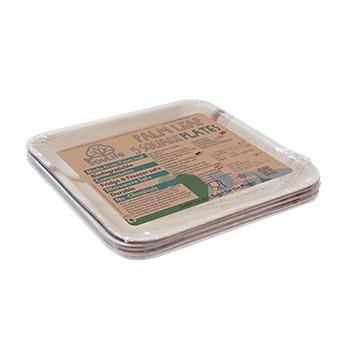 エコソーライフ Eco SouLife Palm Leaf 5pc Set Large Square Plates Natural | EcoSouLife
