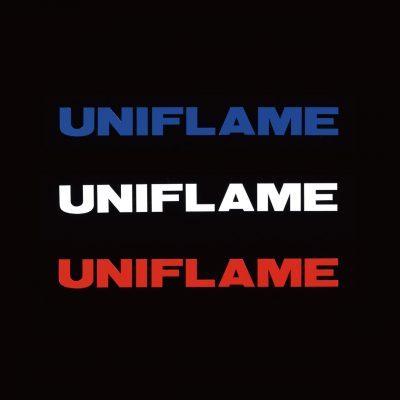 あすつく対応 30%OFFセール ユニフレーム UNIFLAME UF ロゴステッカー大 トリオ SALE | UNIFLAME