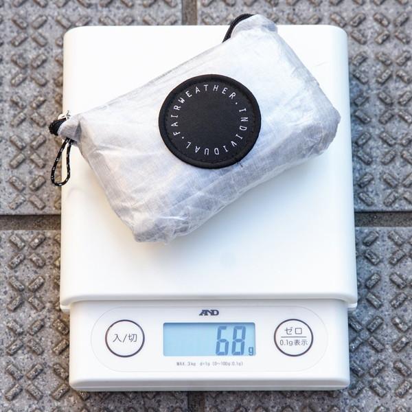 未使用品 フェアウェザー パッカブルショルダーバッグ ダイニーマ ブラック SACOCHE フェアウェザー FAIRWEATHER packable sacoche dyneema/black