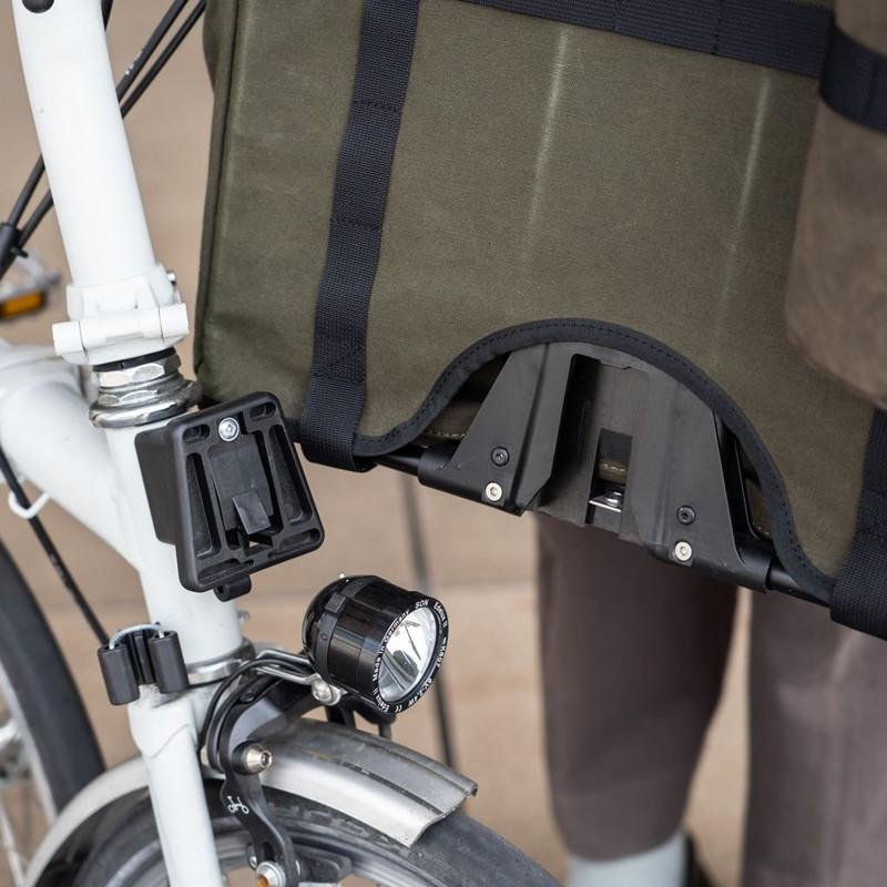 フェアウェザー FAIRWEATHER front bag for  brompton フレームなし wax black｜vic2｜09