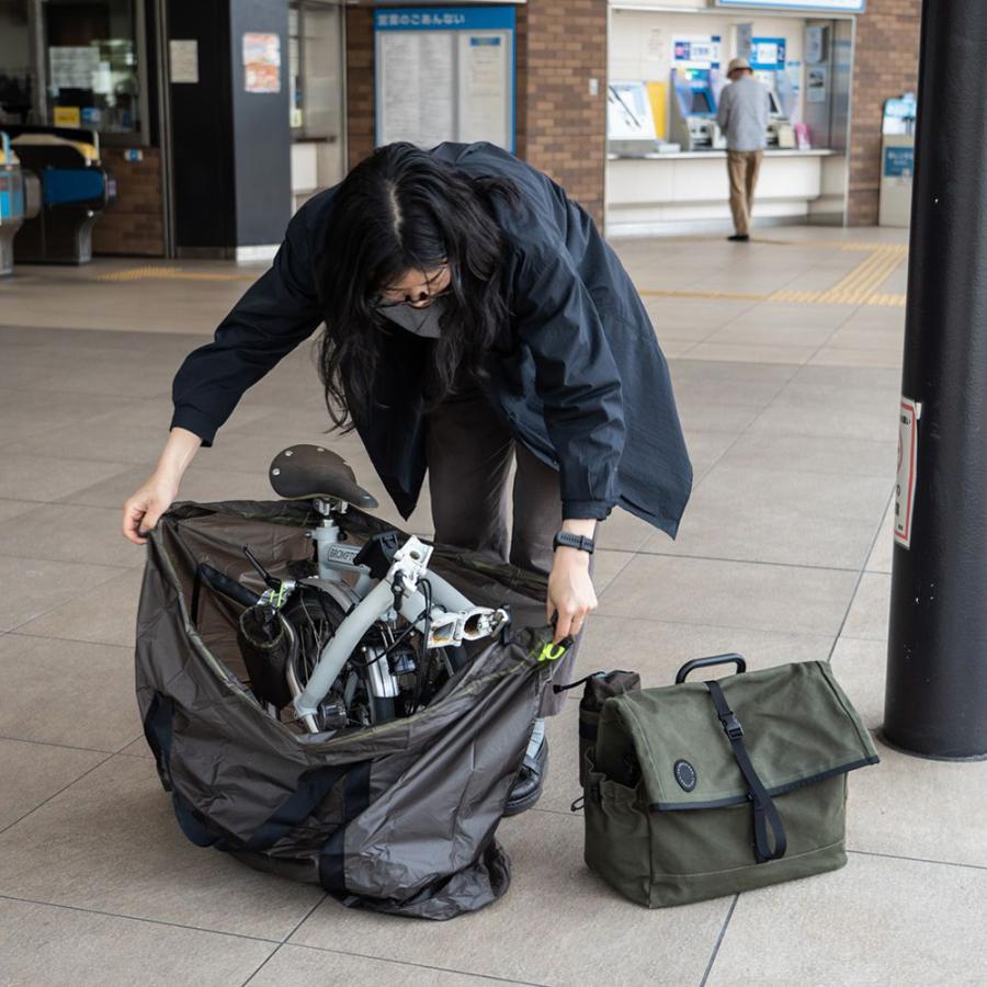 フェアウェザー FAIRWEATHER front bag for brompton フレームあり wax
