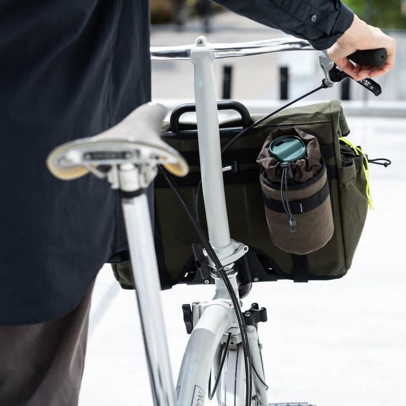 フェアウェザー FAIRWEATHER front bag for  brompton フレームなし wax dark olive｜vic2｜12