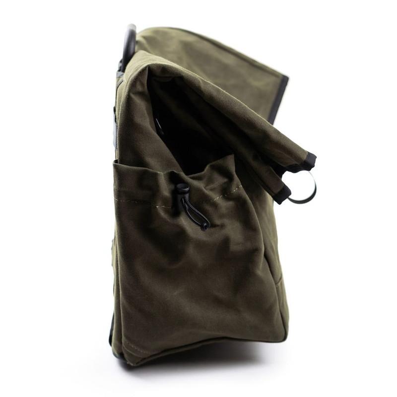 フェアウェザー FAIRWEATHER front bag for  brompton フレームなし wax dark olive｜vic2｜02