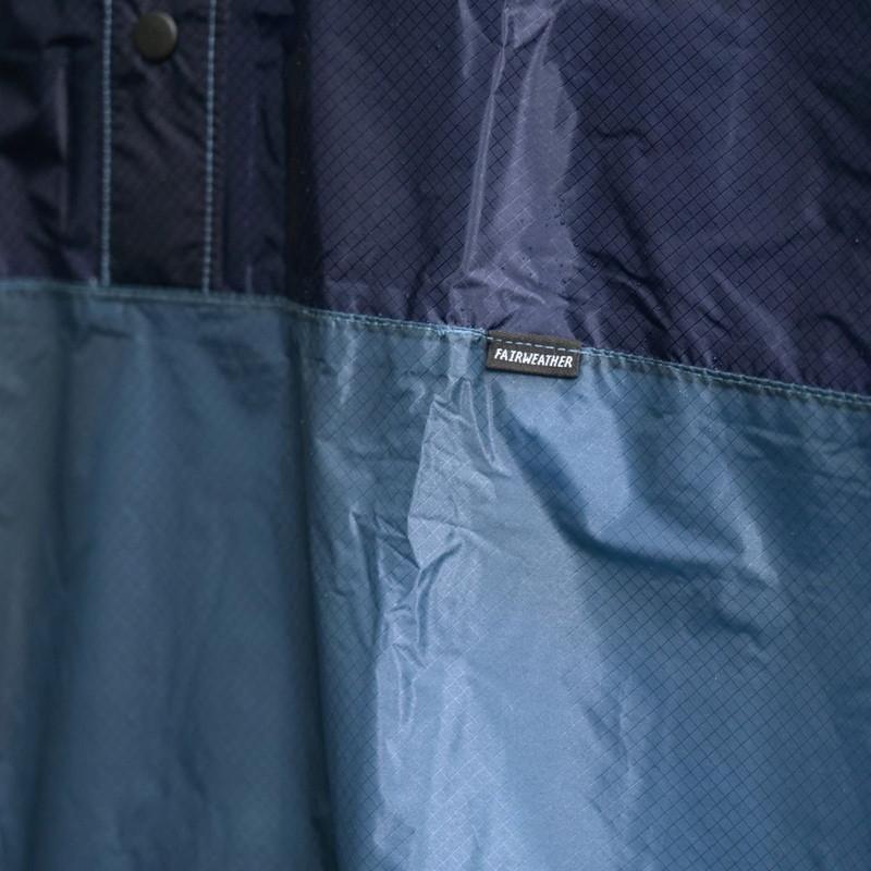 フェアウェザー FAIRWEATHER packable rain poncho navy/slate blue Mサイズ｜vic2｜03
