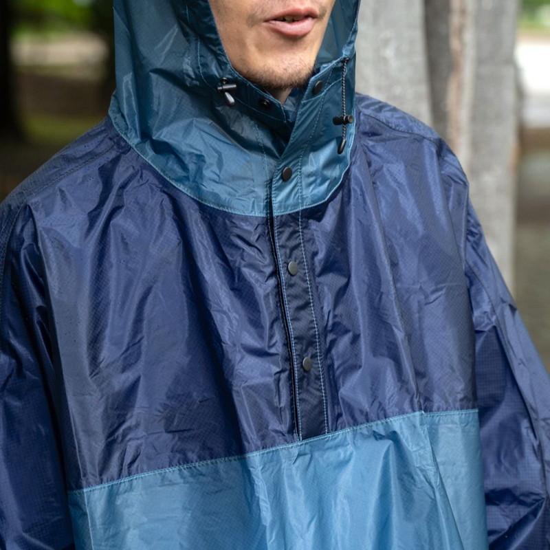フェアウェザー FAIRWEATHER packable rain poncho navy/slate blue Mサイズ A配 |  | 03