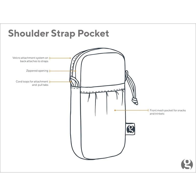 あすつく対応 ゴッサマーギア Gossamergear Shoulder Strap Pocket-Medium Grey GSCU0068-017｜vic2｜04