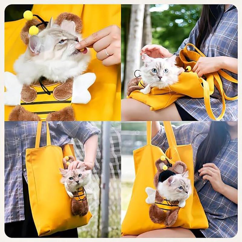 60%OFFセール ティミーハウス TimmyHouse ペットキャリーバッグ ショルダー 手提げ 蜂蜜 顔出し 5281 SALE |  | 01
