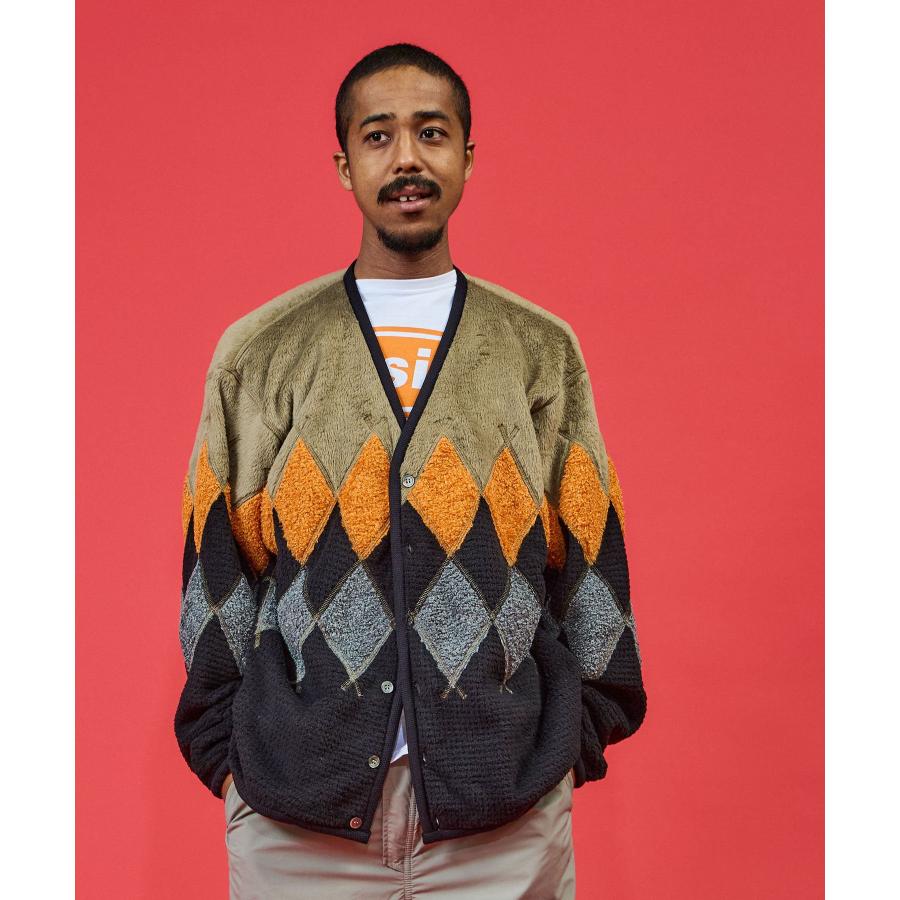 あすつく対応 40%OFFセール バーラップアウトフィッター Burlap Outfitter ARGYLE FLEECE CARDIGAN OCP/BLACK Mサイズ 25FWBO030088 SALE |  | 01
