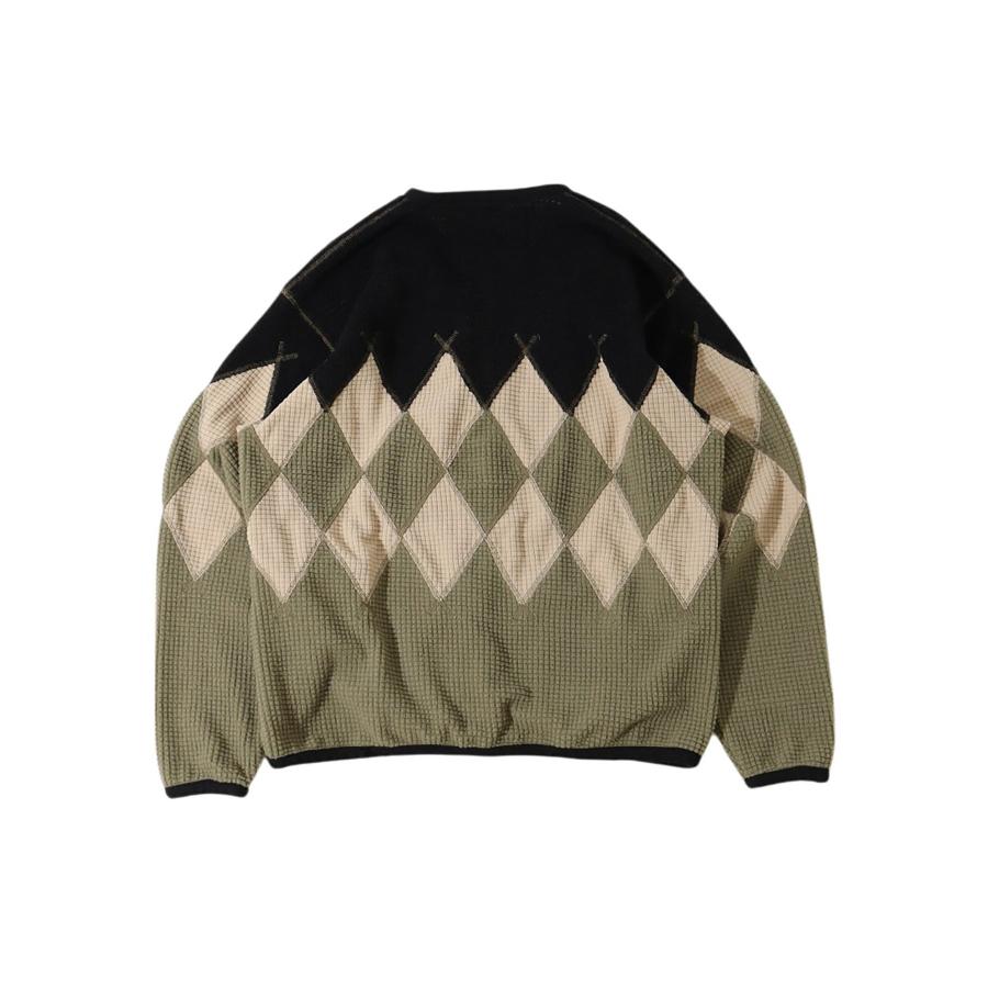 あすつく対応 40%OFFセール バーラップアウトフィッター Burlap Outfitter ARGYLE FLEECE CARDIGAN BLACK/MOSS Mサイズ 25FWBO030088 SALE |  | 01
