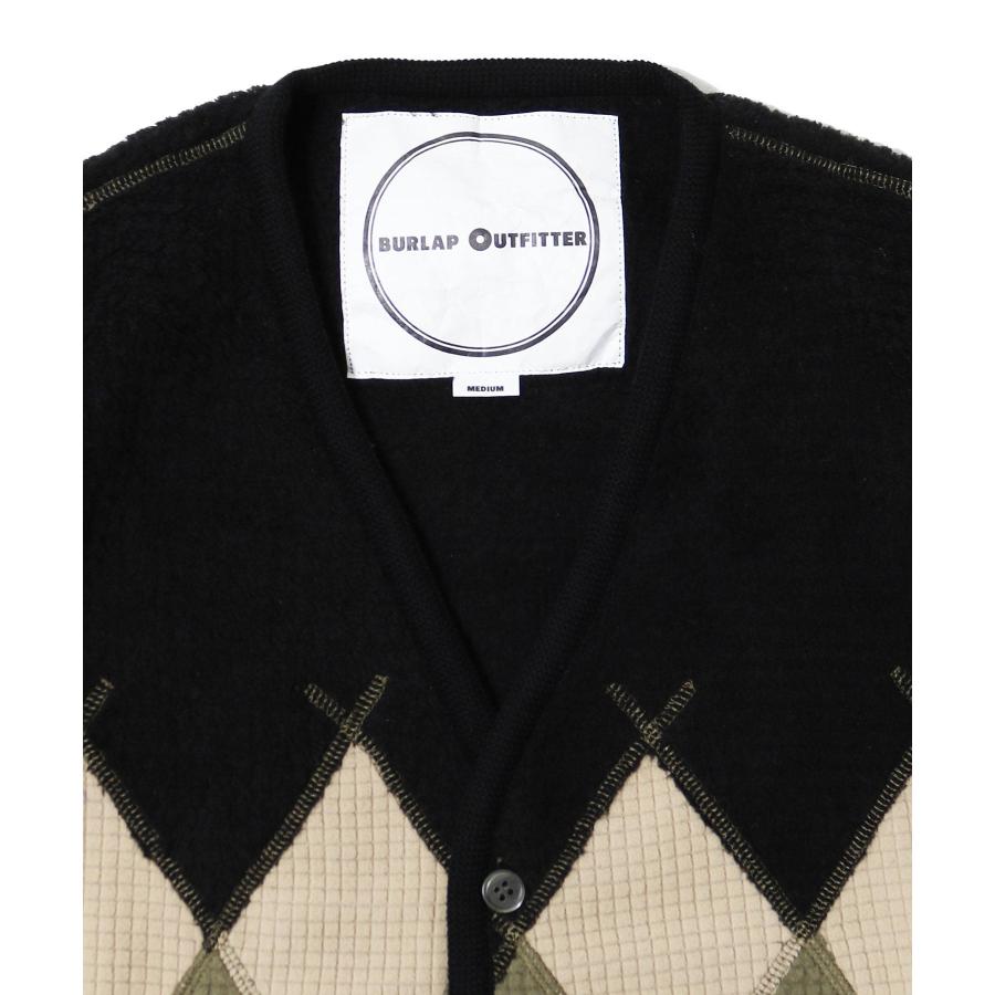 あすつく対応 40%OFFセール バーラップアウトフィッター Burlap Outfitter ARGYLE FLEECE CARDIGAN BLACK/MOSS Mサイズ 25FWBO030088 SALE |  | 02