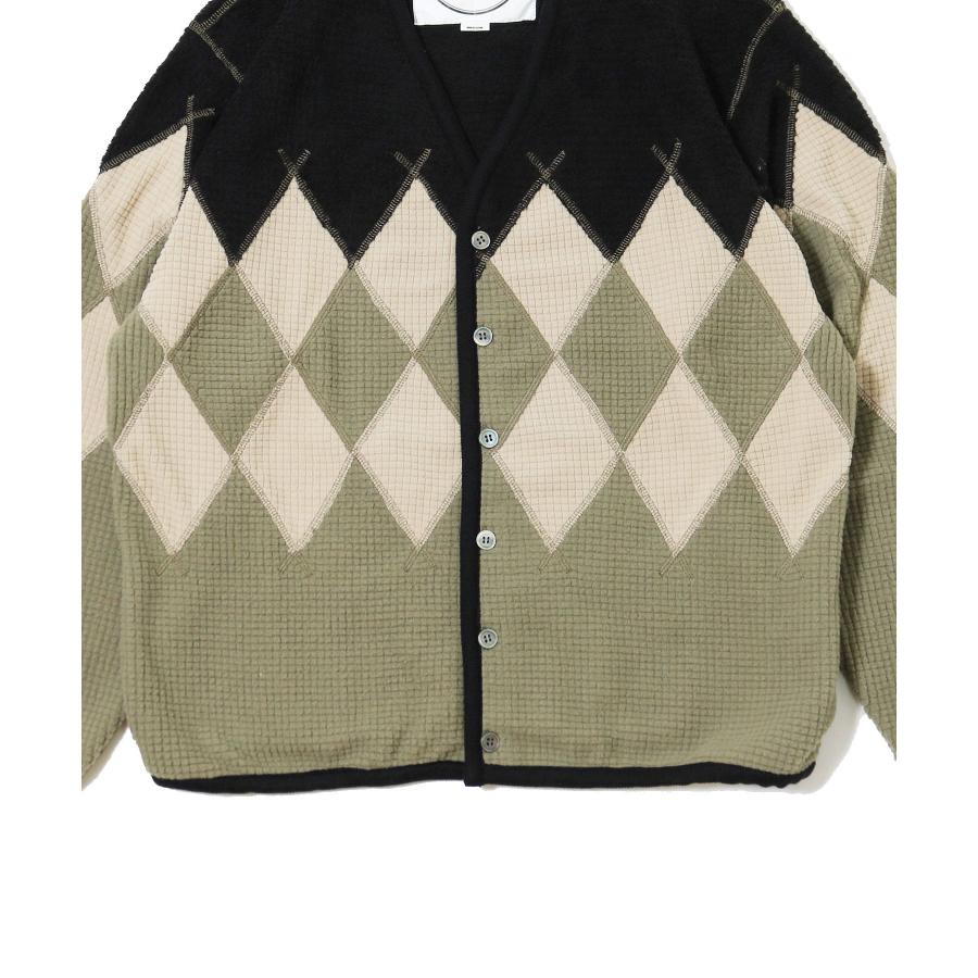 あすつく対応 40%OFFセール バーラップアウトフィッター Burlap Outfitter ARGYLE FLEECE CARDIGAN BLACK/MOSS Mサイズ 25FWBO030088 SALE |  | 03