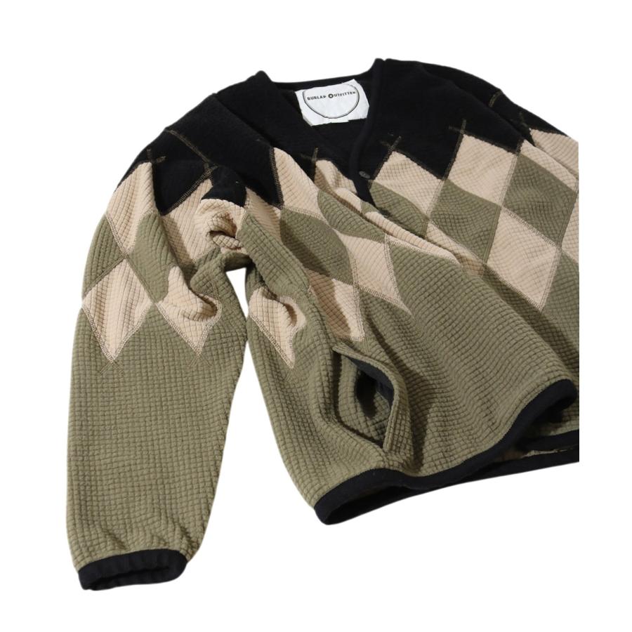 あすつく対応 40%OFFセール バーラップアウトフィッター Burlap Outfitter ARGYLE FLEECE CARDIGAN BLACK/MOSS Mサイズ 25FWBO030088 SALE |  | 04