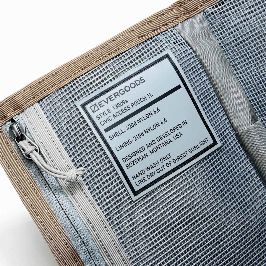 あすつく対応 エバーグッズ EVERGOODS CAP1 - Civic Access Pouch 1L Fossil Brown eg13009a | EVERGOODS | 05