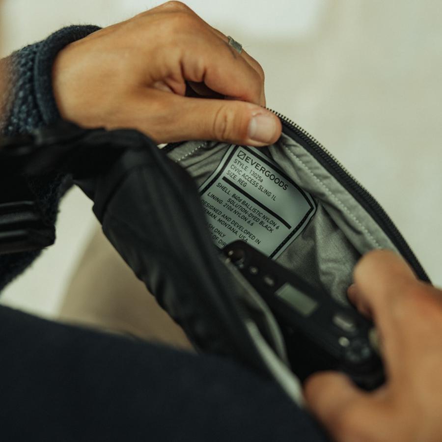 あすつく対応 エバーグッズ EVERGOODS CAS1 - Civic Access Sling 1L Solution Black eg13025a シビックアクセススリング | EVERGOODS | 13