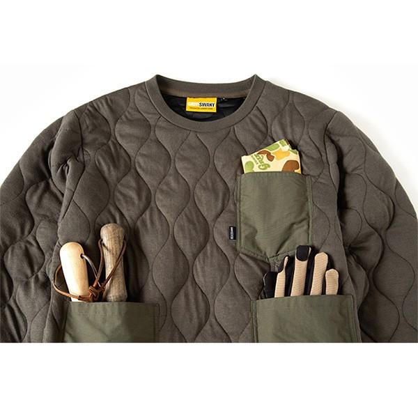グリップスワニー Grip Swany Camp Pocket Quilt Crew Olive GSC28 286209644