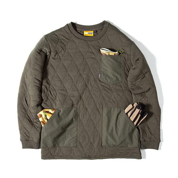 グリップスワニー Grip Swany Camp Pocket Quilt Crew Olive 286218692vic2 通販