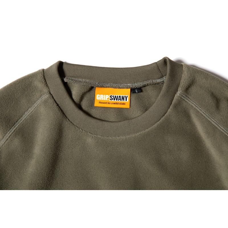 グリップスワニー Grip Swany POLARTEC FLEECE CREW OLIVE GSC-65｜vic2｜03