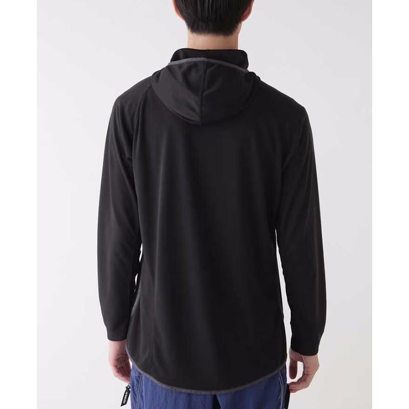 あすつく対応 アンドワンダー and wander power dry jersey LS hoodie black 5744164133｜vic2｜05