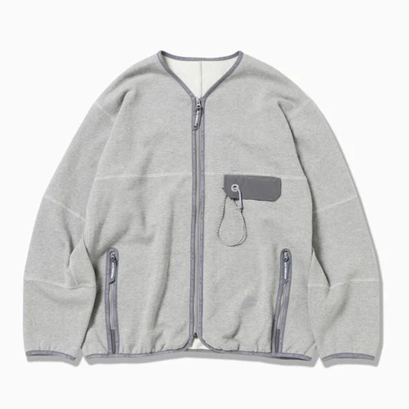 10%OFFセール アンドワンダー and wander sweat cardigan gray 5745284081 SALE | 