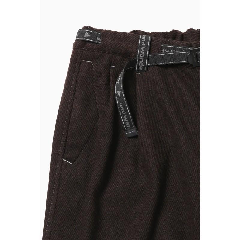 10%OFFセール アンドワンダー and wander REWOOL tweed wide pants d.gray 5745282099 SALE |  | 06